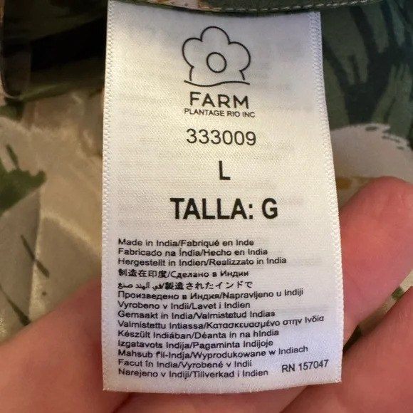 Farm Rio Tropical Green One-Shoulder jumpsuit - Picture 6 of 14